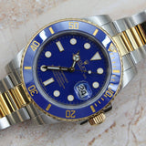 Rolex - Pre-owned Two Tone Yellow Gold Submariner 40mm "Bluesy" Blue Dial 116613LB