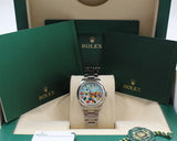 Rolex - Pre-owned Stainless Steel Oyster Perpetual 31mm  Silver Dial blue "Celebration" 277200