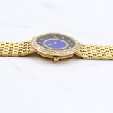 Audemars Piguet - Pre-owned Yellow Gold 34mm Lapis & Onyx Diamond Dial 14743