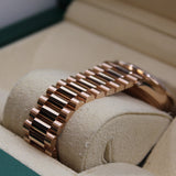 Rolex - Unworn Rose Gold Day-Date 36 Silver Baguette Diamond Dial Diamond Bezel 128395TBR