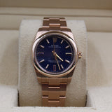 Rolex - Unworn Rose Gold Oyster Perpetual 34 Blue Lacquer Stone Dial 124205