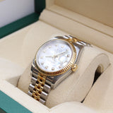 Rolex - Pre-owned Two Tone Yellow Gold Datejust 36 Mother of Pearl Diamond Dial Jubilee Bracelet 116233