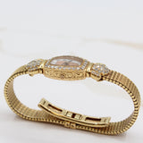 Audemars Piguet - Pre-owned Yellow Gold Charleston 15 x 23mm White Dial Diamond Bezel 67178