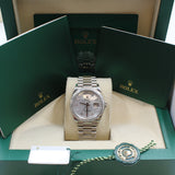 Rolex - Unworn Day-Date 36 Platinum Mother of Pearl Diamond Dial 128396TBR