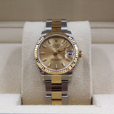 Rolex - Unworn Two Tone Yellow Gold Datejust 31 Champagne Index Dial Oyster Bracelet 278273