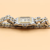 Cartier - Pre-owned Two Tone Yellow Gold Panthère Small 22mm White Dial W25029B5