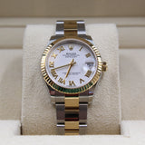 Rolex - Unworn Two Tone Yellow Gold Datejust 31 White Roman Dial Oyster Bracelet 278273