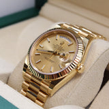 Rolex - Unworn Yellow Gold Day-Date 40 Champagne Index Dial 228238