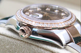 Rolex - Two Tone Rose Gold Lady-Datejust Chocolate Diamond Dial Diamond Bezel Oyster Bracelet 279381RBR