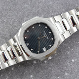 Patek Philippe - Pre-owned Stainless Steel Nautilus 33mm Blue Diamond Dial 3900/001