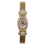 Audemars Piguet - Pre-owned Yellow Gold Charleston 15 x 23mm White Dial Diamond Bezel 67178