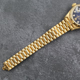 Rolex - Pre-owned Yellow Gold Lady-Datejust 26mm Blue Vignette Diamond Dial 69178