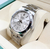 Rolex - Pre-owned Datejust 41 Silver Index Dial Oyster Bracelet 126300