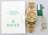 Rolex - Pre-owned Yellow Gold Day-Date 36 Double Quick Set Champagne Dial 18238