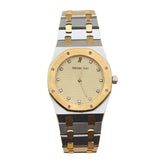 Audemars Piguet - Pre-owned Two Tone Yellow Gold Royal Oak 33mm Gold Diamond Dial 56303SA