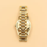 Rolex - Pre-owned Yellow Gold Day-Date 36 Double Quick Set Honeycomb Skeleton Diamond Dial 18238