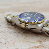 Rolex - Pre-owned Two Tone Yellow Gold Submariner 40mm "Bluesy" Blue Dial 116613LB
