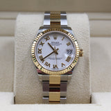 Rolex - Unworn Two Tone Yellow Gold Datejust 31 White Roman Dial Oyster Bracelet 278273