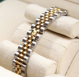Rolex - Pre-owned Two Tone Yellow Gold Lady-Datejust 26mm "Meteorite" DIamond Dial Diamond Bezel Jubilee Bracelet  179383