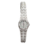 Audemars Piguet - Pre-owned Royal Oak Mini Diamond & Emerald Dial Diamond Bezel & Bracelet 67173BC