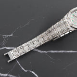Audemars Piguet - Pre-owned Royal Oak Mini Diamond & Emerald Dial Diamond Bezel & Bracelet 67173BC