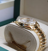 Rolex - Unworn Yellow Gold Datejust 31 Silver Diamond Dial Presidential Bracelet 278278
