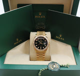 Rolex - Unworn Yellow Gold Day-Date 36 Green Ombré Diamond Dial 128398TBR