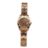 Rolex - Pre-owned Rose Gold Pearlmaster Goldust Dream Mother of Pearl Roman Diamond Dial Diamond Bezel 81315