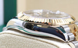 Rolex - Pre-owned Two Tone Yellow Gold Sky-Dweller Black Dial Jubilee Bracelet 336933