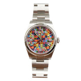Rolex - Unworn Stainless Steel Oyster Perpetual 41 Multicolored Motif Dial 134300