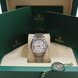 Rolex - Pre-owned Stainless Steel Datejust 36 White Roman Dial 126200