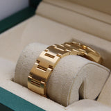 Rolex - Unworn Yellow Gold Oyster Perpetual 34 White Lacquer Stone Dial 124208