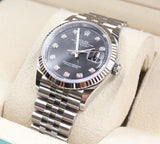 Rolex - Unworn Datejust 36 Black Diamond Dial Jubilee Bracelet 126234