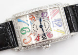 Franck Muller - Pre-owned Stainless Steel Long Island Color Dreams Silver Dial 902QZ