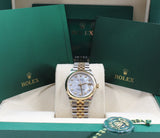 Rolex - Unworn Two Tone Yellow Gold Datejust 31 Mother of Pearl Diamond Dial Jubilee Bracelet 278243