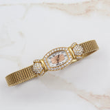 Audemars Piguet - Pre-owned Yellow Gold Charleston 15 x 23mm White Dial Diamond Bezel 67178