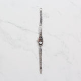 Cartier - Pre-owned White Gold Lanières Tonneau Mini 16 x 27mm White Dial Diamond Bezel WJ2004W3
