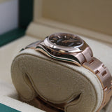 Rolex - Unworn Rose Gold Oyster Perpetual 28 Black Lacquer Stone Dial 276205