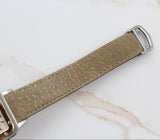 Cartier - Pre-owned Two Tone Yellow Gold Santos de Cartier Galbée Large White Dial W200114B