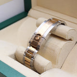 Rolex - Pre-owned Two Tone Rose Gold Yacht-Master II 44mm White Dial Mercedes Hands 116681