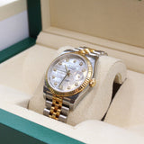 Rolex - Unworn Two Tone Yellow Gold Datejust 36 Mother of Pearl Diamond Dial Jubilee Bracelet 116233 NOS FULL STICKERS