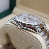 Rolex - Unworn Day-Date 36 Platinum Mother of Pearl Diamond Dial 128396TBR