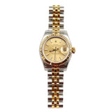 Rolex - Unworn Two Tone Yellow Gold Datejust 26 Champagne Index Dial 179173 NOS FULL STICKERS