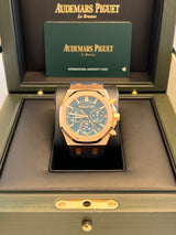 Audemars Piguet - Unworn Rose Gold Royal Oak Chronograph Blue Dial 26240OR