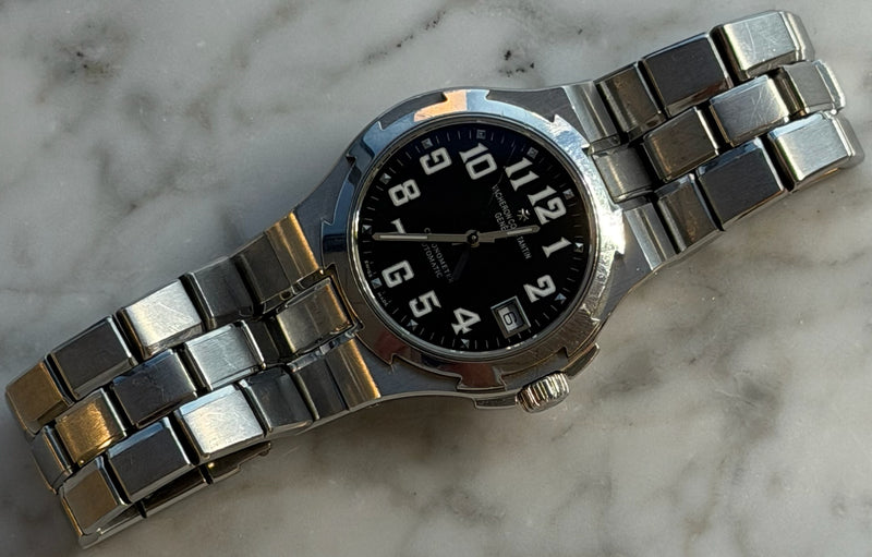 Vacheron Constantin - Pre-owned Stainless Steel Overseas 37mm Black Dial 42042