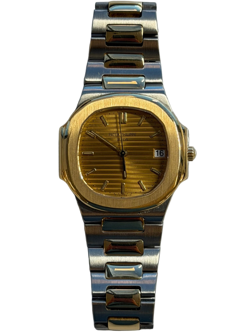 Patek Philippe - Pre-owned Two Tone Yellow Gold Nautilus 33mm Champagne Dial 3900