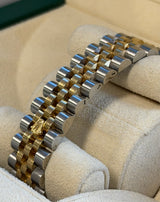 Rolex - Pre-owned Two Tone Yellow Gold Datejust 36 White Roman Dial Jubilee Bracelet 116233