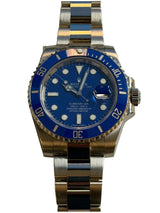 Rolex - Pre-owned White Gold Submariner "Smurf" 116619LB with STICKERS