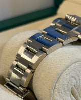 Rolex - Pre-owned White Gold Submariner "Smurf" 116619LB with STICKERS