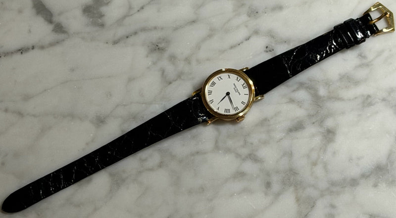 Patek Philippe - Pre-owned Yellow Gold Calatrava 25mm White Dial 4809J